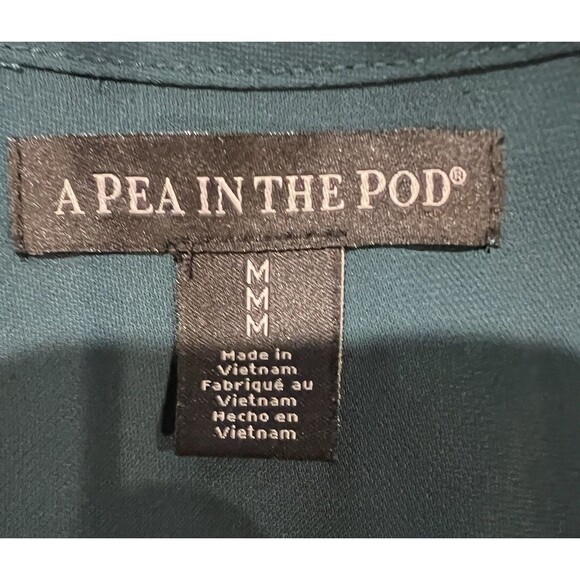 A Pea in the Pod Womens Maternity Long Sleeve Blouse Top Green Size Medium - Picture 4 of 6
